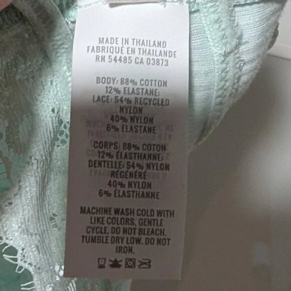 NEW Aerie | Ribbed Eyelash Lace Trim Longline Bralette in Tiffany Blue - Picture 8 of 9